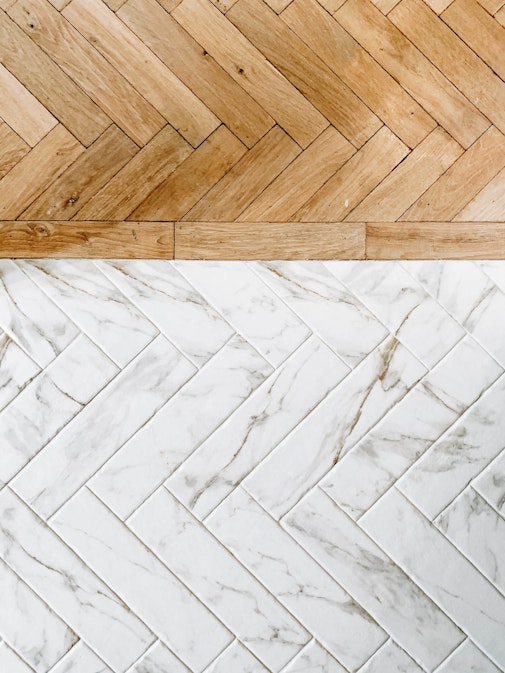 visgraat hout parket tegels marmer