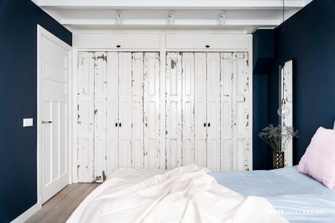 slaapkamer hague blue inbouwkast oude deuren